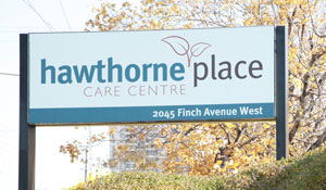 Hawthorne Place Care Centre entrance